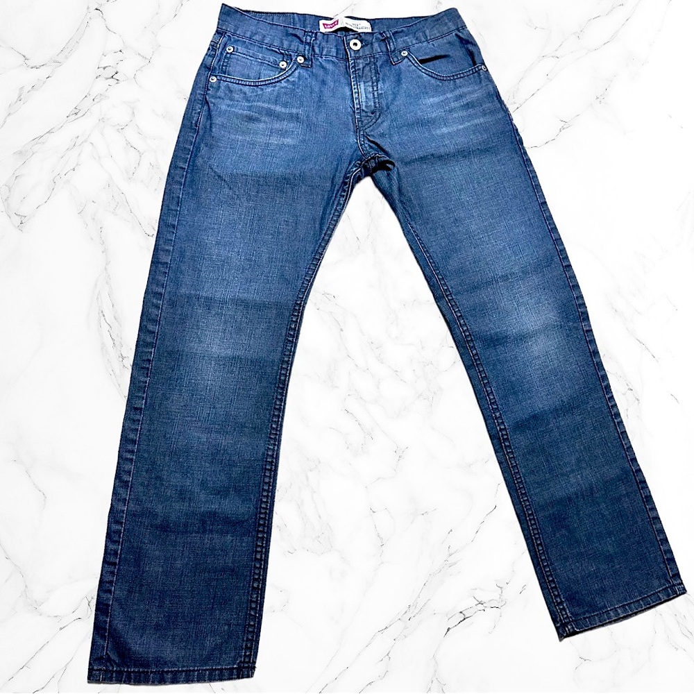 Levi's 513 Slim Straight Fit Jeans Dark Indigo Kids Size 16R 28x28 - Picture 2 of 10